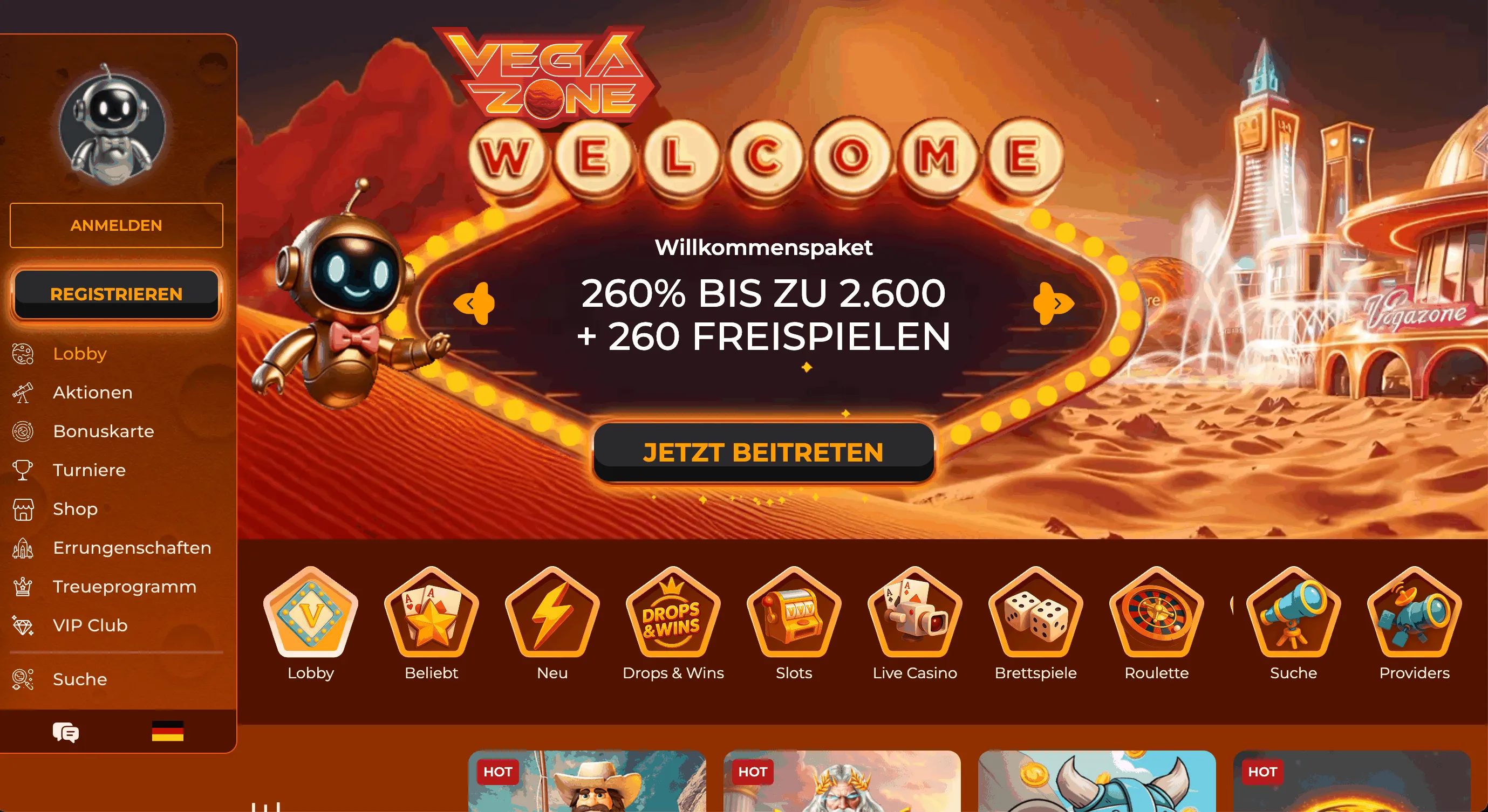 VegaZone Casino Website VegaZone Casino Homepage
